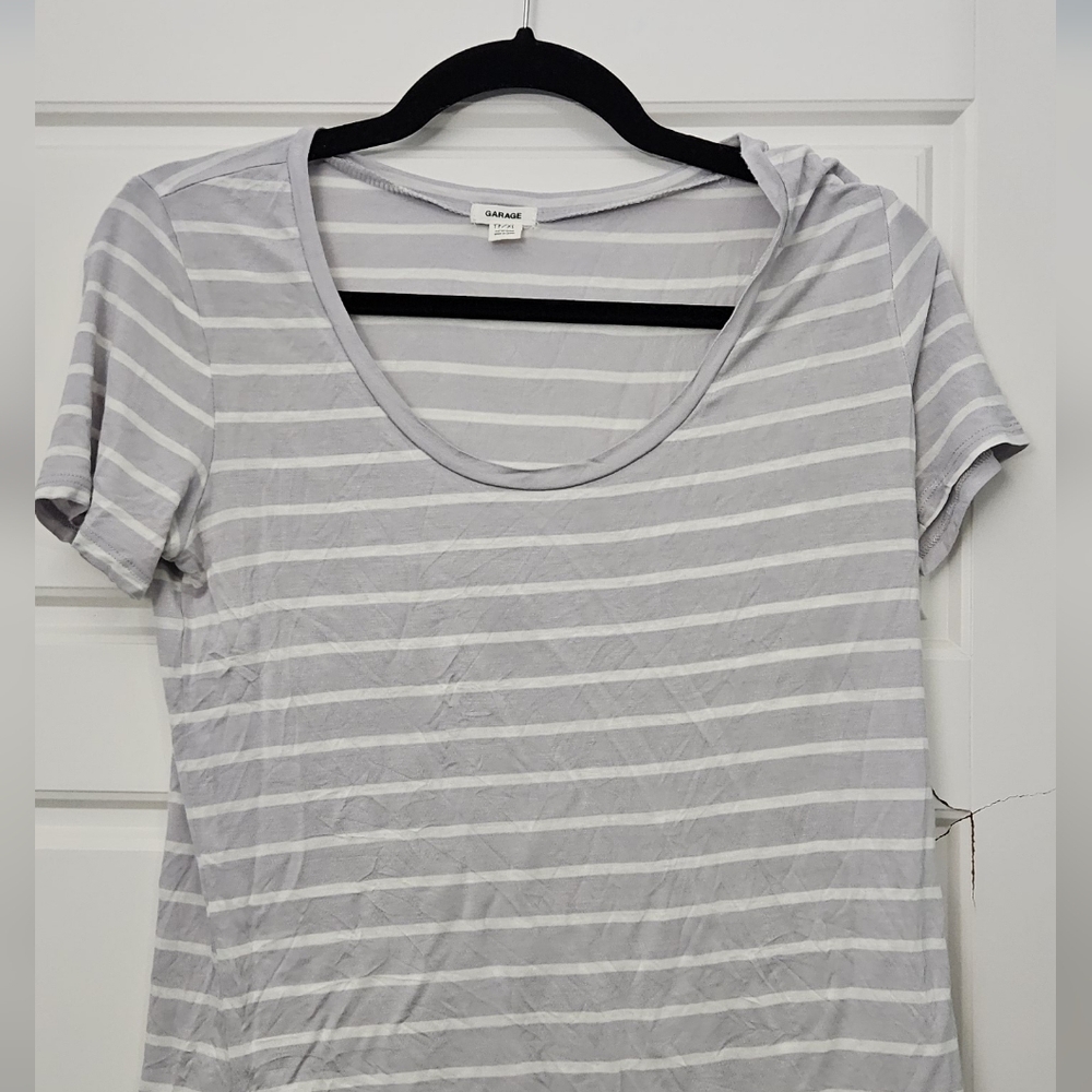 Garage Gray Striped Shirt